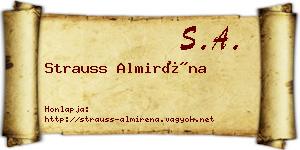 Strauss Almiréna névjegykártya